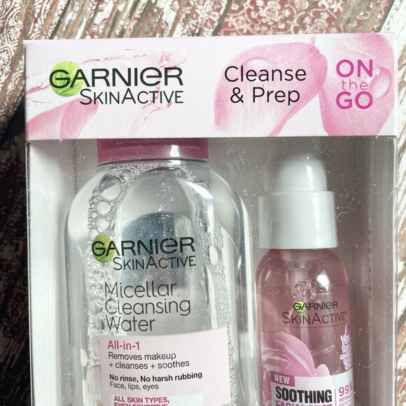 Garnier SkinActive Cleanse & Prep On The Go Micellar Cleansing Water New - Picture 2 of 8
